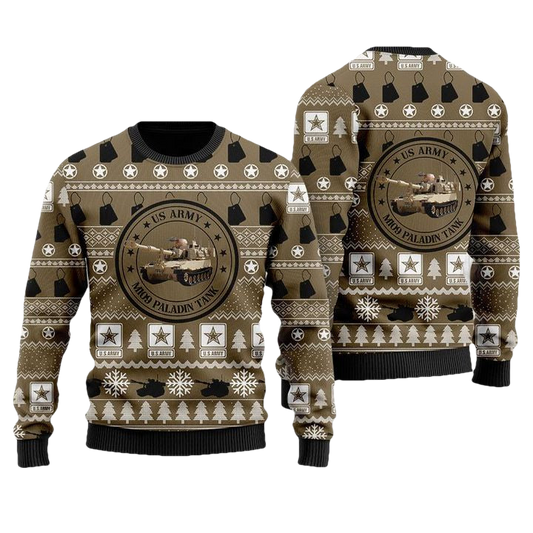 US Army M109 Paladin Tank Christmas Sweater 3D ? Usalast