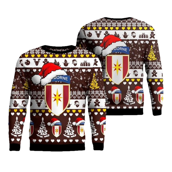 US Army 44th Medical Brigade Airborne Christmas AOP Sweater ? Usalast
