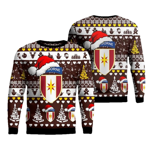 US Army 44th Medical Brigade Airborne Christmas AOP Sweater ? Usalast