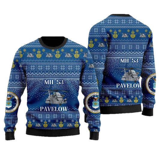 US Air Force Sikorsky MH-53 Pave Low Christmas Sweater 3D ? Usalast