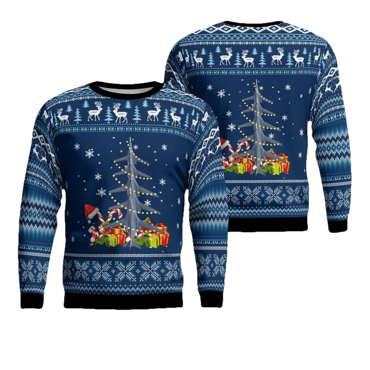 US Air Force Rockwell B-1 Lancer Christmas AOP Sweater ? Usalast