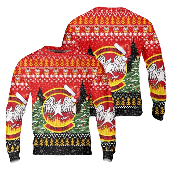 US Air Force Reserves 64th Tactical Airlift Squadron Christmas Sweater 3D ? Usalast