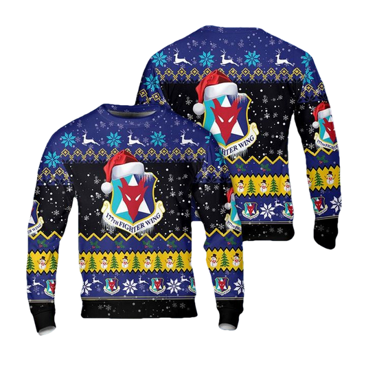 US Air Force New Jersey Air National Guard 177th Fighter Wing Christmas Sweater 3D ? Usalast