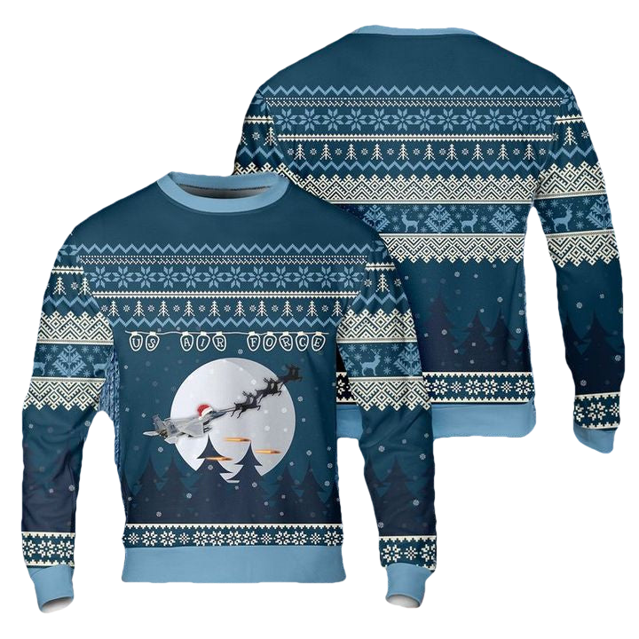 US Air Force McDonnell Douglas F-15 Eagle Christmas Sweater 3D ? Usalast