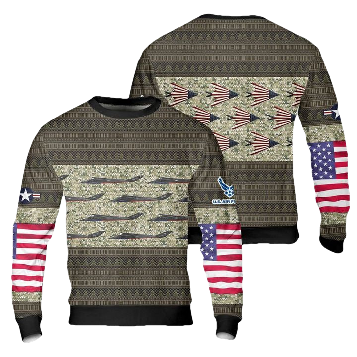 US Air Force Lockheed YF-117A Nighthawk US Flag Paint Scheme Sweater 3D ? Usalast