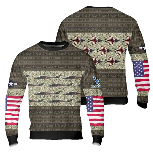 US Air Force Lockheed YF-117A Nighthawk US Flag Paint Scheme Sweater 3D ? Usalast