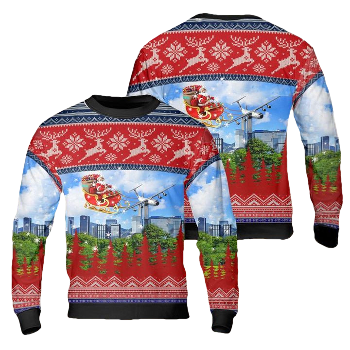 US Air Force Hanoi Taxi Lockheed C-141 Starlifter Christmas AOP Sweater ? Usalast