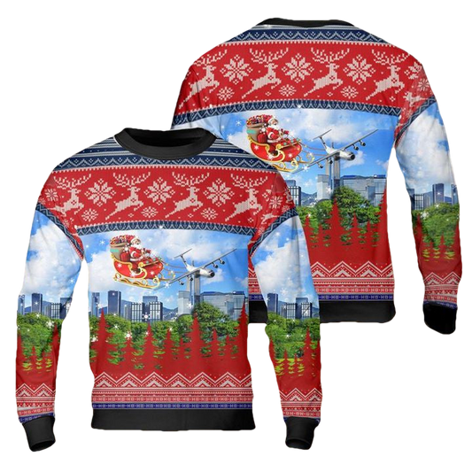 US Air Force Hanoi Taxi Lockheed C-141 Starlifter Christmas AOP Sweater ? Usalast
