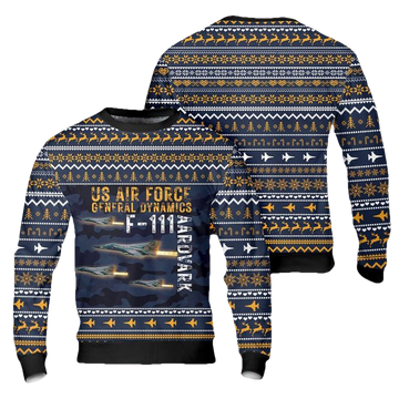 US Air Force General Dynamics F-111 Aardvark Christmas Sweater 3D ? Usalast