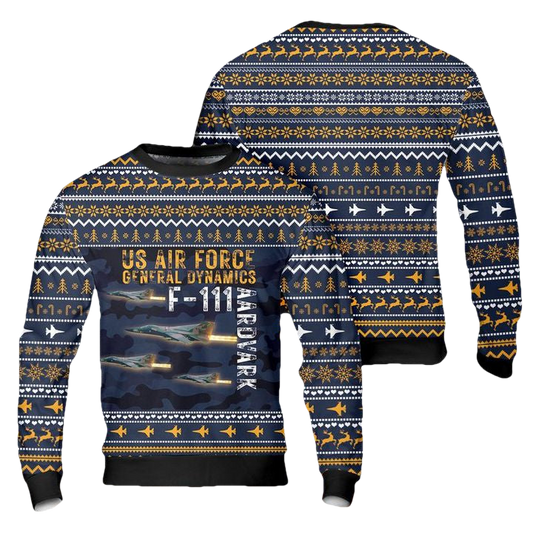 US Air Force General Dynamics F-111 Aardvark Christmas Sweater 3D ? Usalast
