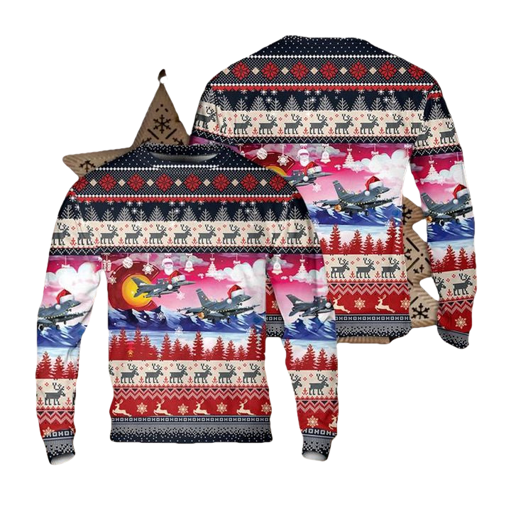 US Air Force Colorado Air National Guard 140th Wing F-16 Falcon Christmas Sweater 3D ? Usalast