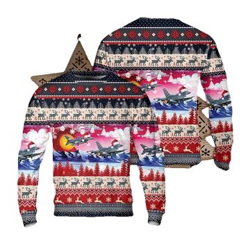 US Air Force Colorado Air National Guard 140th Wing F-16 Falcon Christmas Sweater 3D ? Usalast