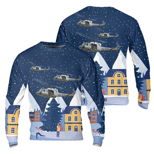 Us Air Force Bell UH-1N Twin Huey 3D Sweater ? Usalast