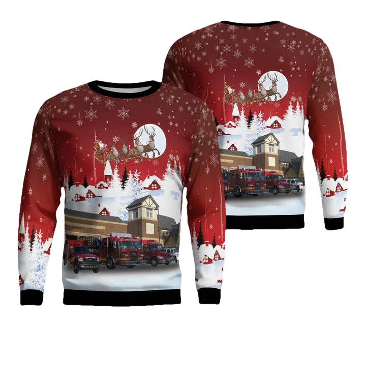 Upper Arlington Ohio Upper Arlington Division of Fire Fire Station 72 Christmas Sweater 3D ? Usalast