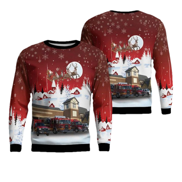 Upper Arlington Ohio Upper Arlington Division of Fire Fire Station 72 Christmas Sweater 3D ? Usalast