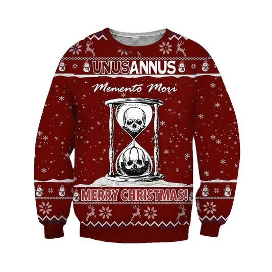 Unus Annus Skull Sweater Memento Mori Ugly Christmas Sweater Unus Annus Merch ? Usalast