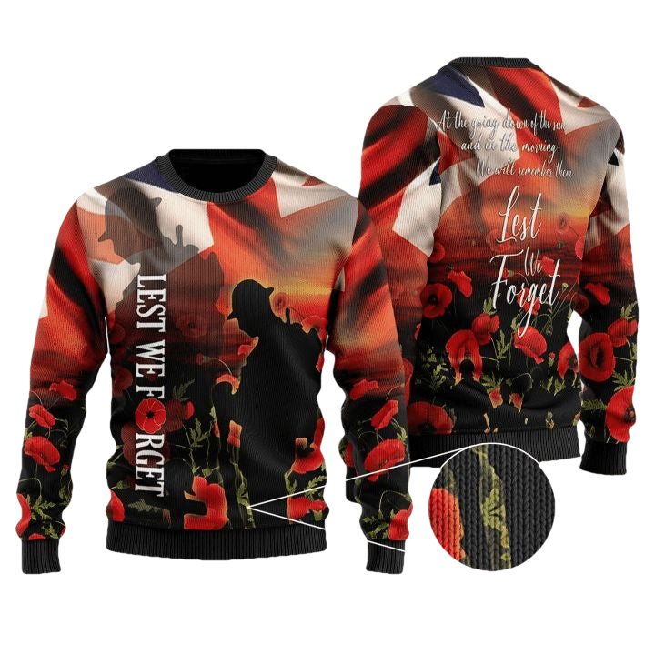 United Kingdom Veterans Let We Forget Ugly Christmas Sweater 2022 ? Usalast