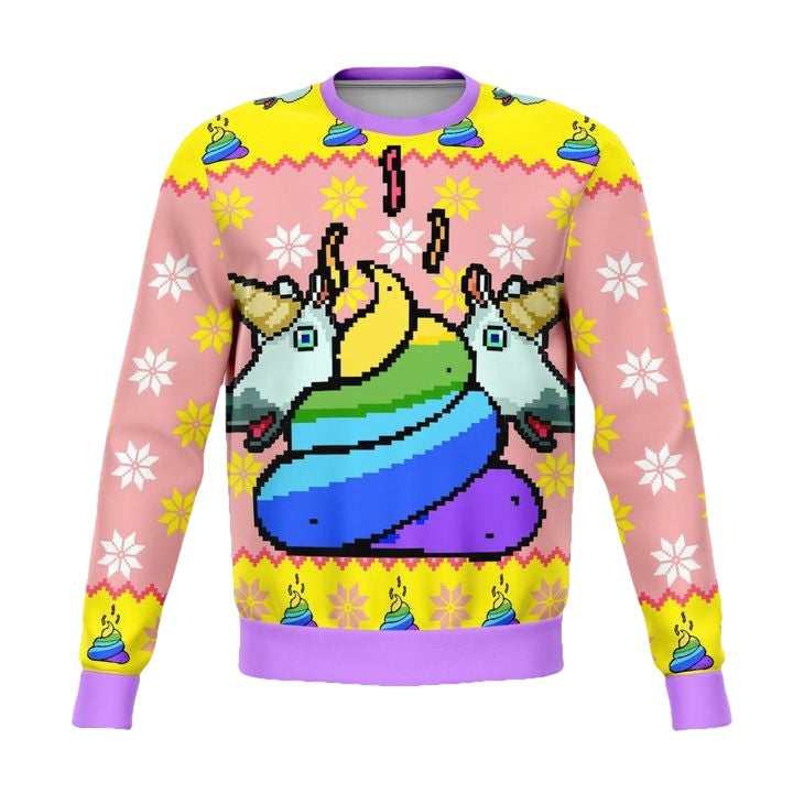 Unicorn Poo Meme 2022 Design 3d Ugly Christmas Sweater ? Usalast