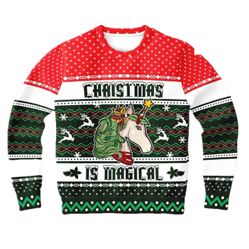 Unicorn Is Magical Unicorn Unicorn 3d Ugly Christmas Sweater ? Usalast