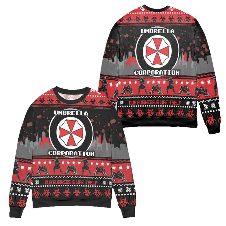 Umbrella Corporation Resident Evil Our Business Is Life Itself Ugly Christmas Sweater ? Usalast