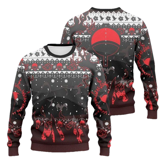 Ugly Christmas Sweater Uchiha Clan Naruto Christmas Gift ? Usalast
