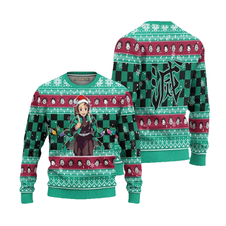 Ugly Christmas Sweater Kamado Tanjiro Demon Slayer Anime Xmas Gift ? Usalast