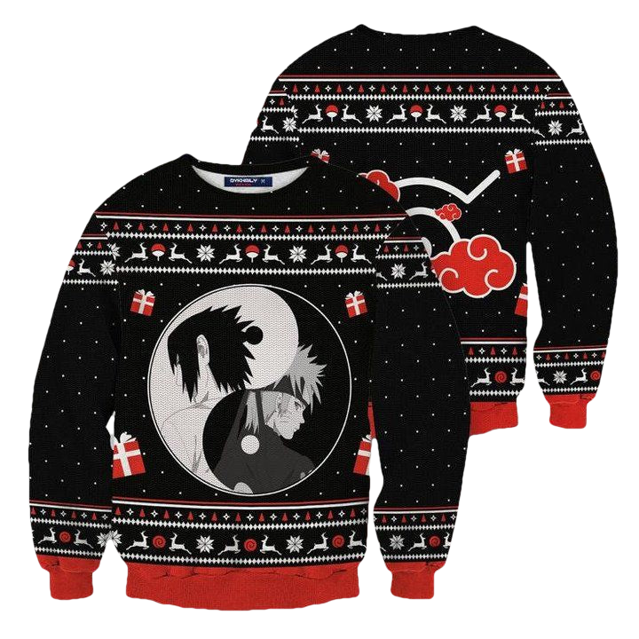 Ugly Christmas Sweater Akatsuki Cloud Sasuke Naruto Anime Xmas Gift ? Usalast