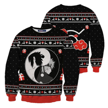 Ugly Christmas Sweater Akatsuki Cloud Sasuke Naruto Anime Xmas Gift ? Usalast