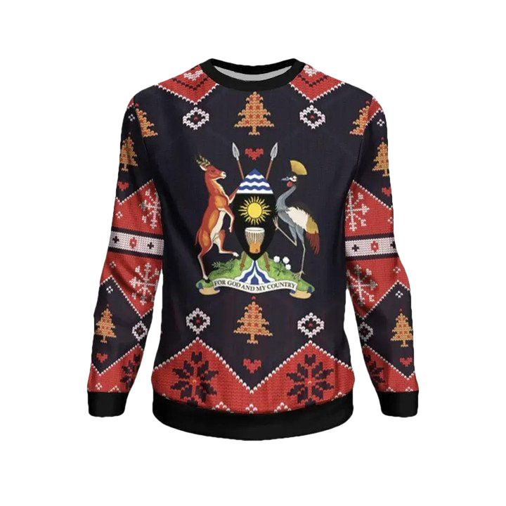 Uganda Christmas Sweater ? Santa Claus Ho Ho Ho ? Bn1810 ? Usalast