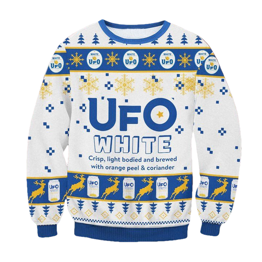 UFO White Beer Ugly Christmas Sweater 2022 ? Usalast