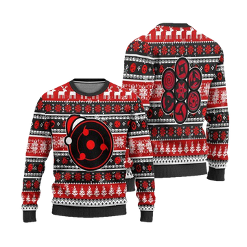 Uchiha Sharingan Naruto Anime Unisex Wool Sweater Christmas Gift ? Usalast
