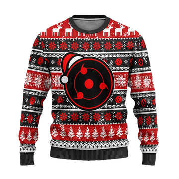 Uchiha Sharingan Anime Ugly Christmas Sweater Naruto Xmas Gift ? Usalast