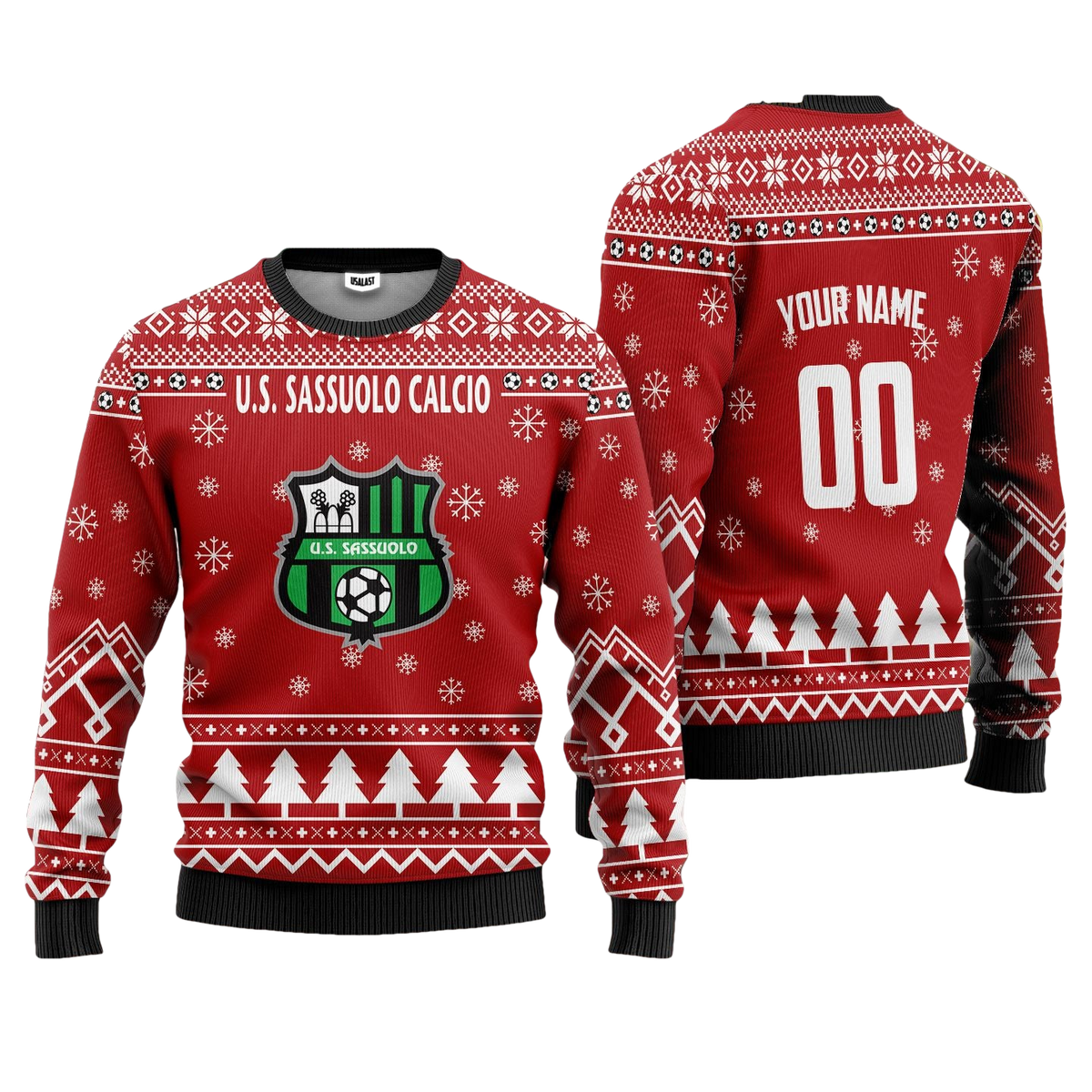 U.S. Sassuolo Calcio Personalized Ugly Christmas Sweater Red Version ? Usalast
