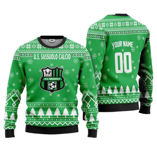 U.S. Sassuolo Calcio Personalized Ugly Christmas Sweater Green Version ? Usalast