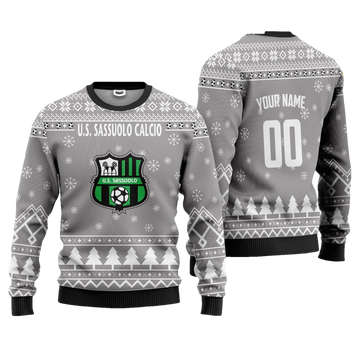 U.S. Sassuolo Calcio Personalized Ugly Christmas Sweater Gray Version ? Usalast