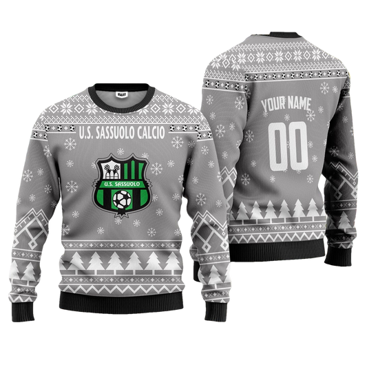 U.S. Sassuolo Calcio Personalized Ugly Christmas Sweater Gray Version ? Usalast