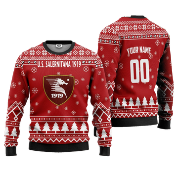 U.S. Salernitana 1919 Personalized Ugly Christmas Sweater Red Version ? Usalast