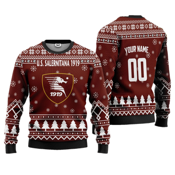 U.S. Salernitana 1919 Personalized Ugly Christmas Sweater Brown Version ? Usalast