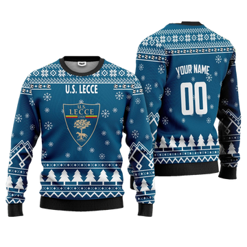 U.S. Lecce Personalized Ugly Christmas Sweater Blue Version ? Usalast