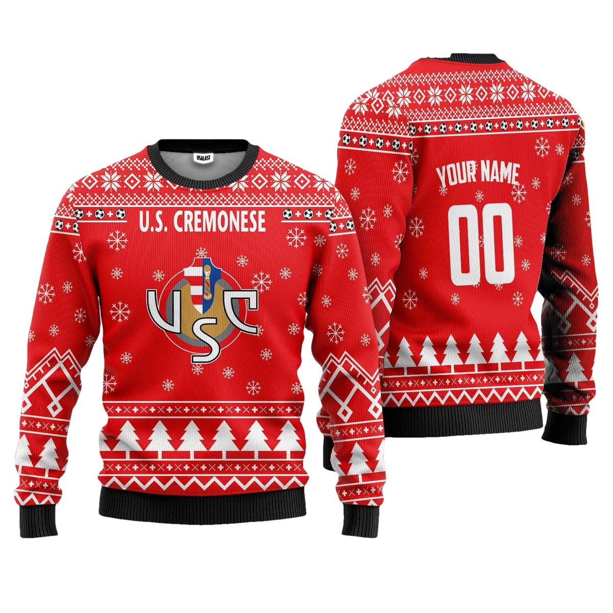 U.S. Cremonese Personalized Ugly Christmas Sweater Red Version ? Usalast