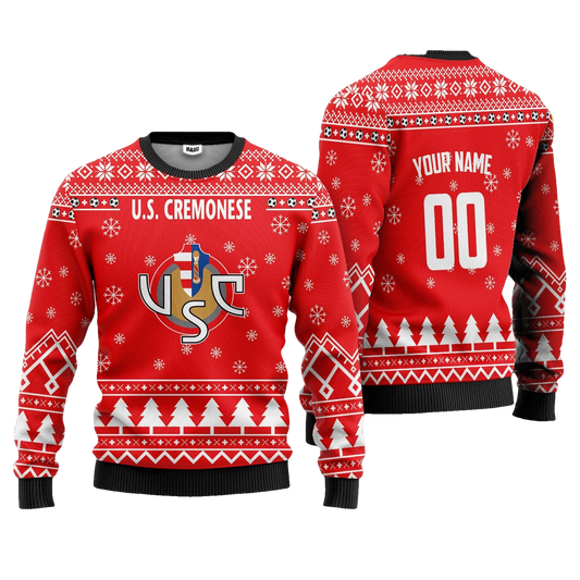 U.S. Cremonese Personalized Ugly Christmas Sweater Red Version ? Usalast
