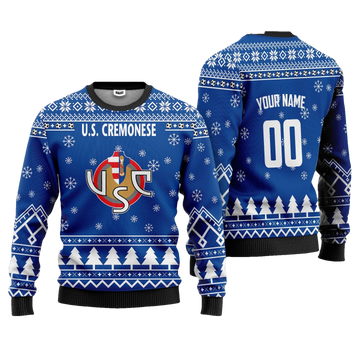 U.S. Cremonese Personalized Ugly Christmas Sweater Blue Version ? Usalast