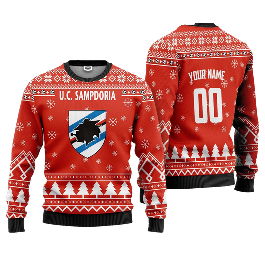 U.C Sampdoria Personalized Ugly Christmas Sweater Red Version ? Usalast