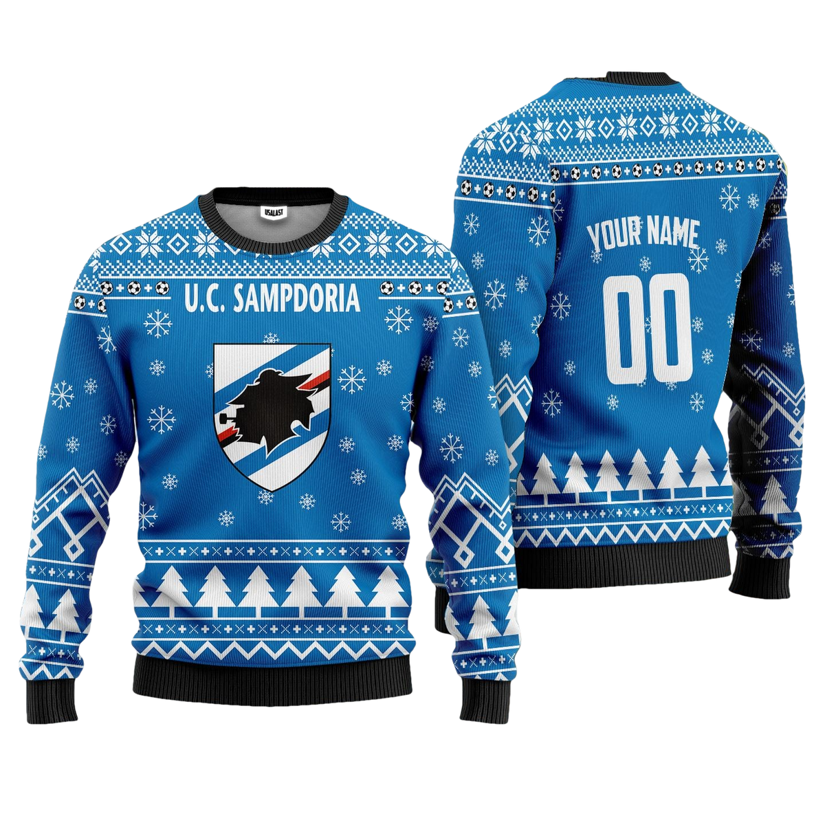 U.C Sampdoria Personalized Ugly Christmas Sweater Blue Version ? Usalast