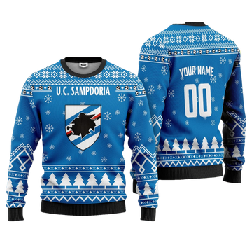 U.C Sampdoria Personalized Ugly Christmas Sweater Blue Version ? Usalast