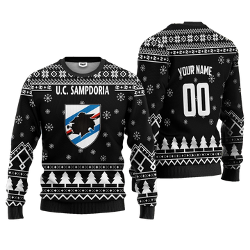 U.C Sampdoria Personalized Ugly Christmas Sweater Black Version ? Usalast
