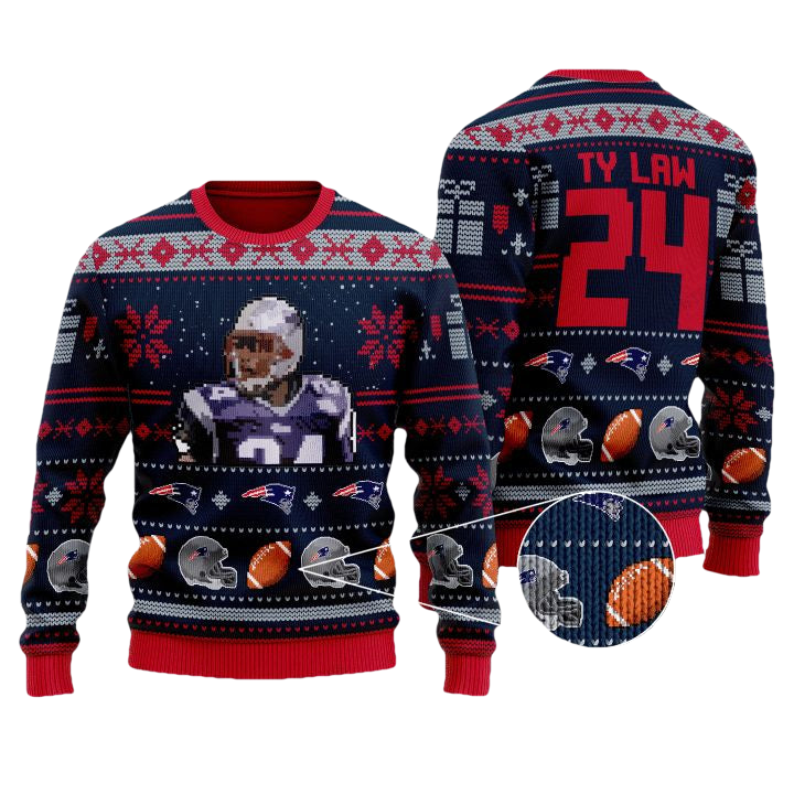 Ty Law 24 New England Patriots Nfl Christmas Sweater ? Usalast