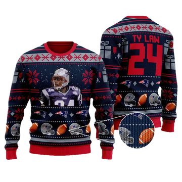 Ty Law 24 New England Patriots Nfl Christmas Sweater ? Usalast