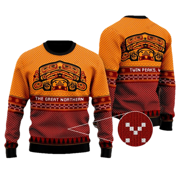 Twin Peaks The Great Northern Hotel Holiday Christmas Sweater ? Usalast