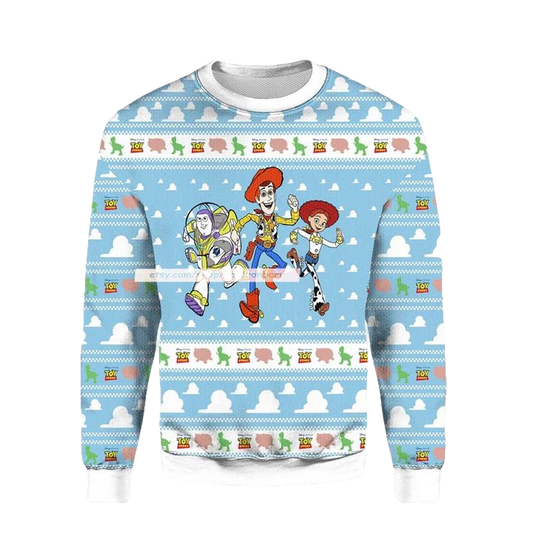 Toy Story Light Blue Ugly Christmas 3D Sweater ? Usalast